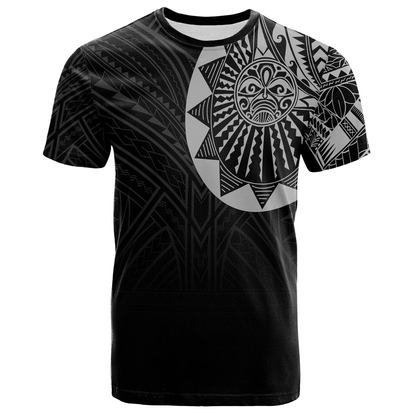 Polynesian Full Sleeve Tattoo T Shirt Silver Vibes