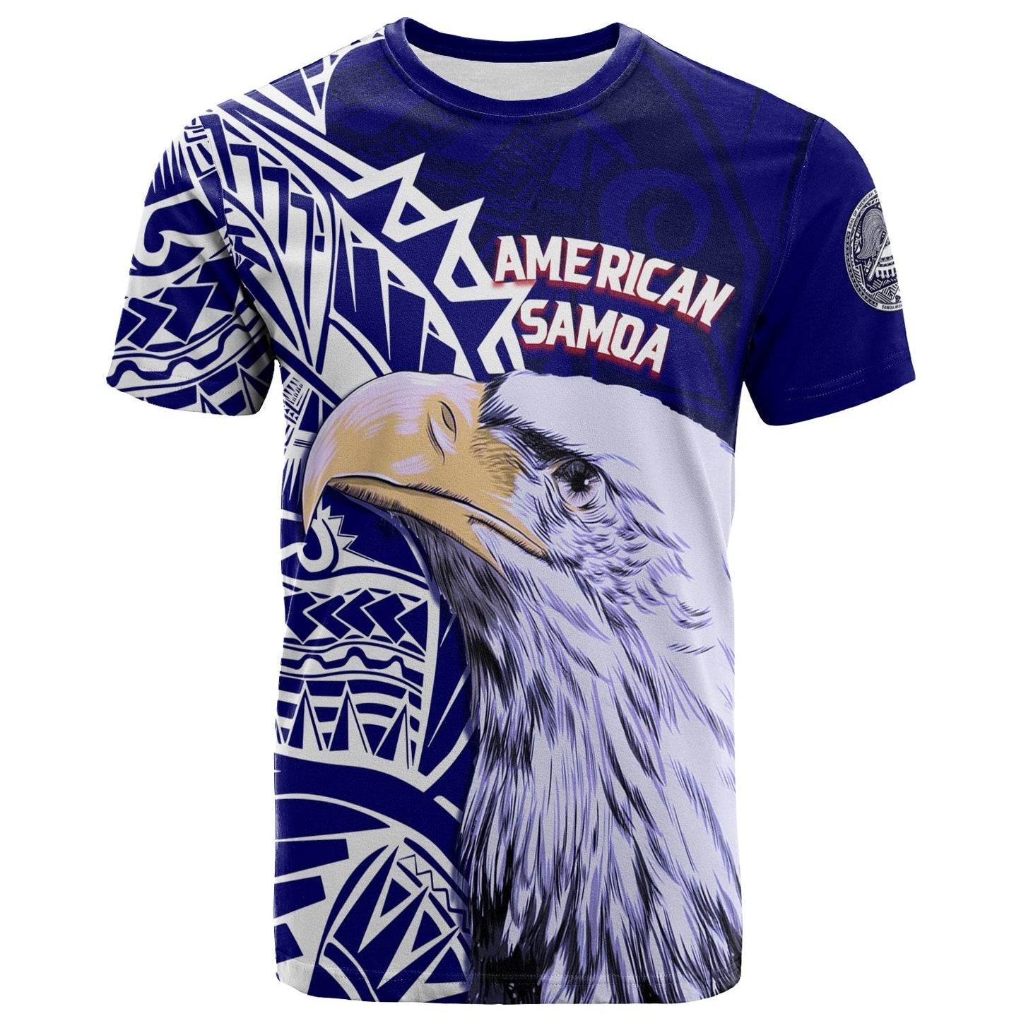 American Samoa Personalised T Shirt Bald Eagle