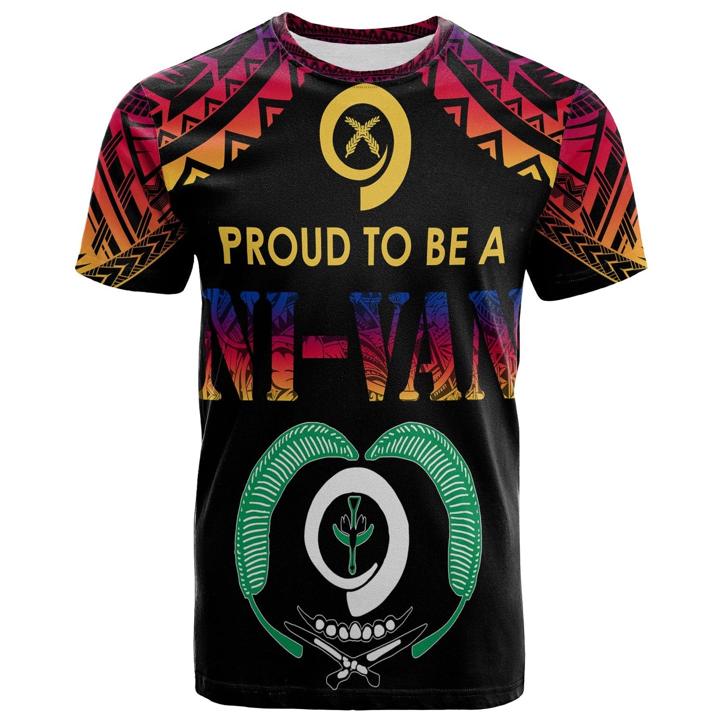 Vanuatu Proud To Be A Ni-Van Polynesian Pattern T Shirt Torba Province