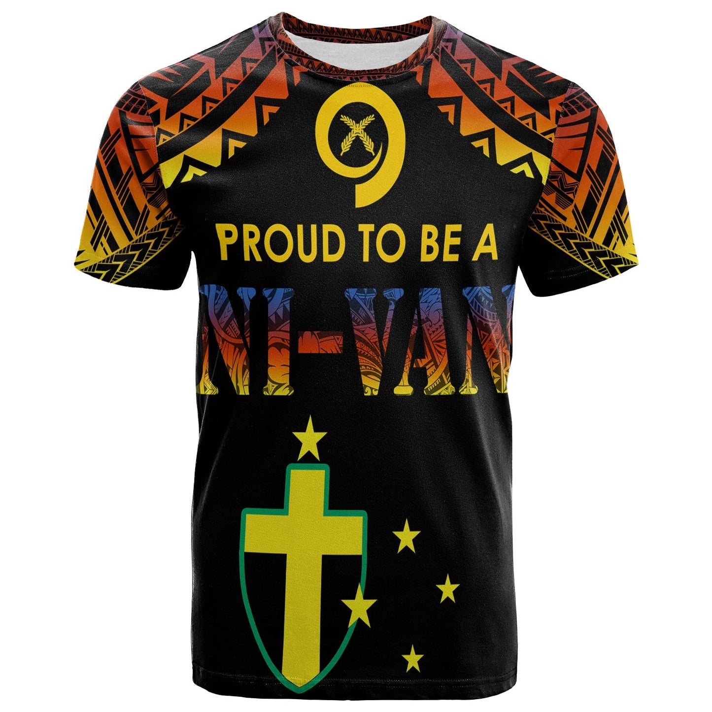 Vanuatu Proud To Be A Ni-Van Polynesian Pattern T Shirt Tafea Province