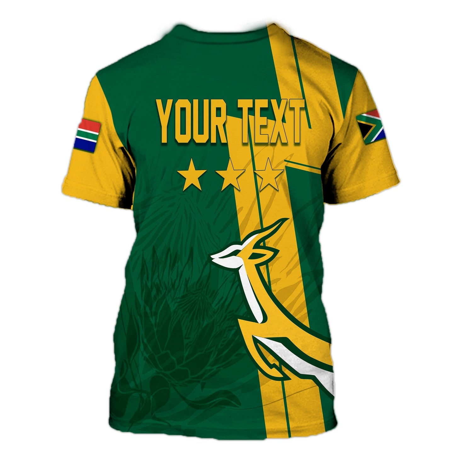 Personalised South Africa T Shirt Rugby 7s 2022 Champion Springboks