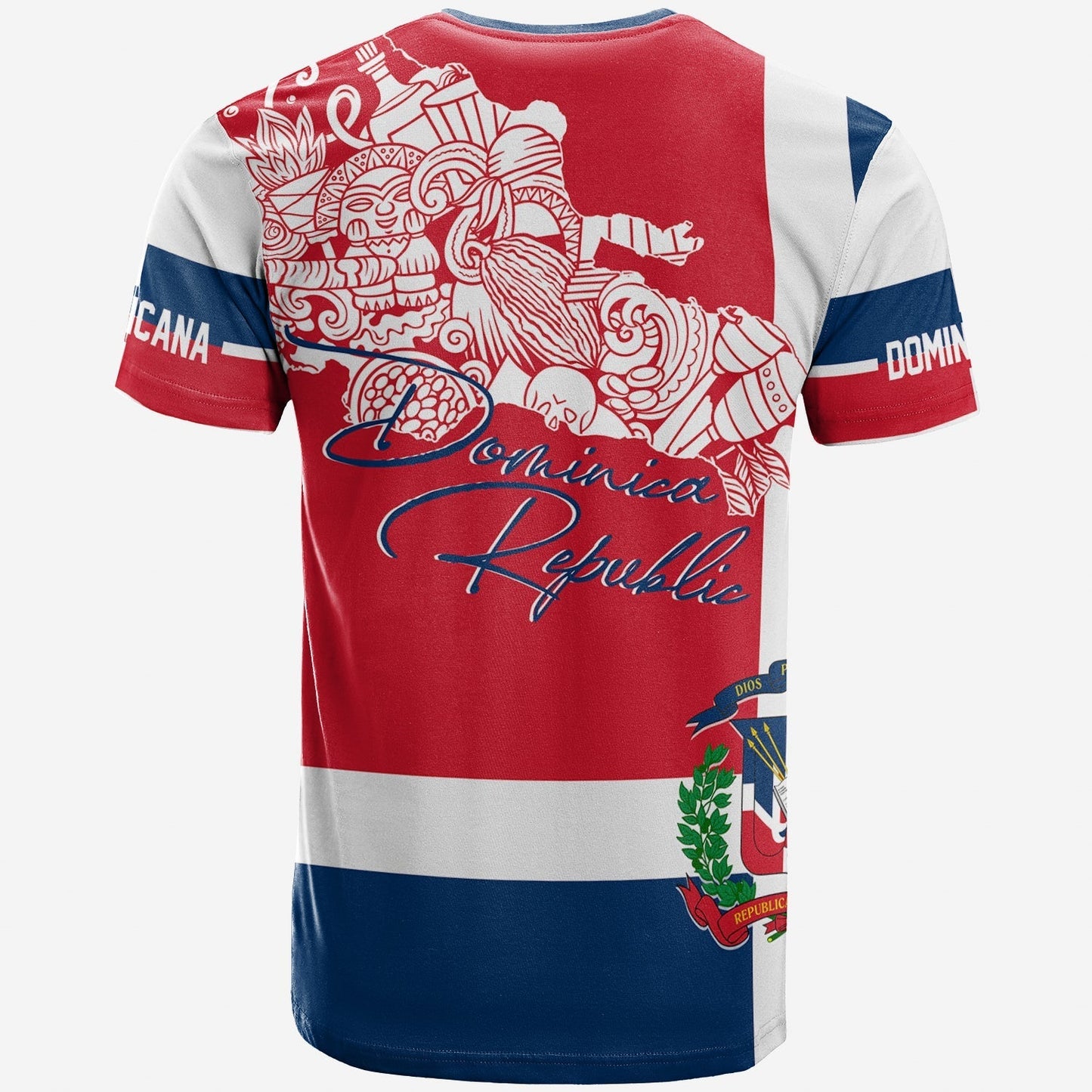 Dominican Republic T Shirt Independence Day Flag Style
