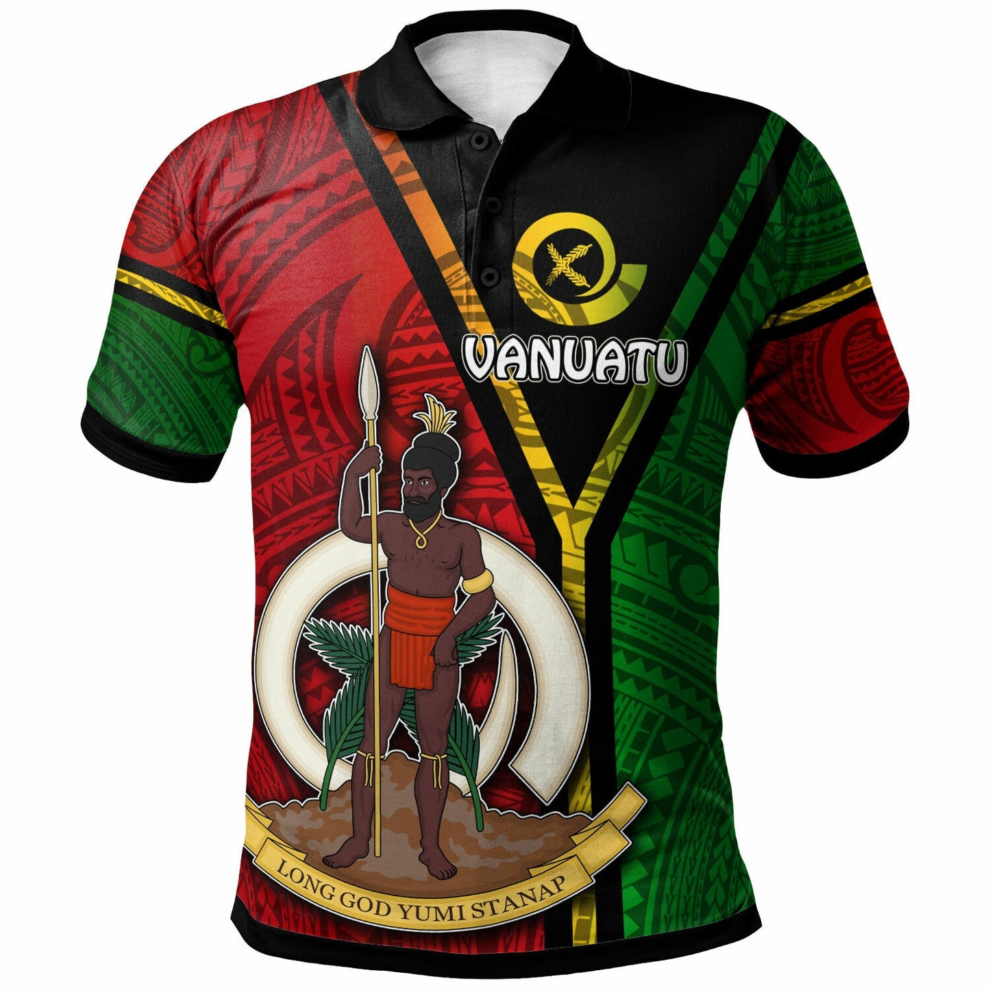 Vanuatu Polo Shirt - Vanuatu Flag Style Polo Shirt