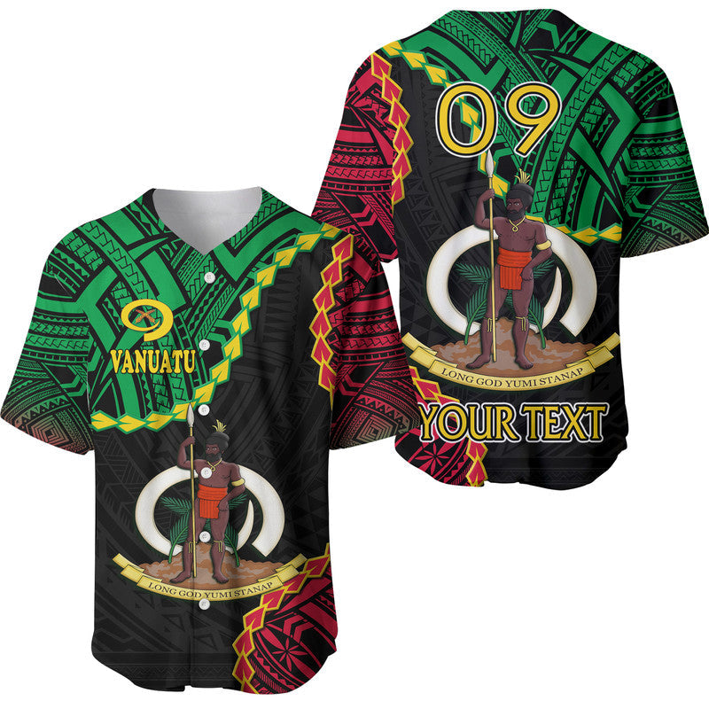 (Custom Personalised) Vanuatu Baseball Jersey Basic Coat Of Arms