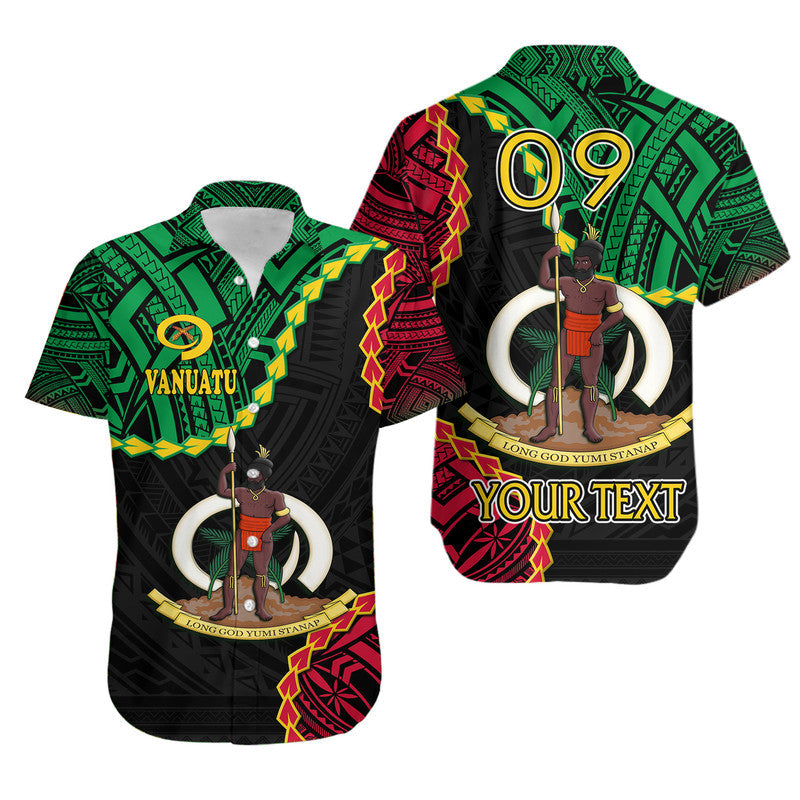 Custom Personalised Vanuatu Hawaiian Shirt Basic Coat Of Arms