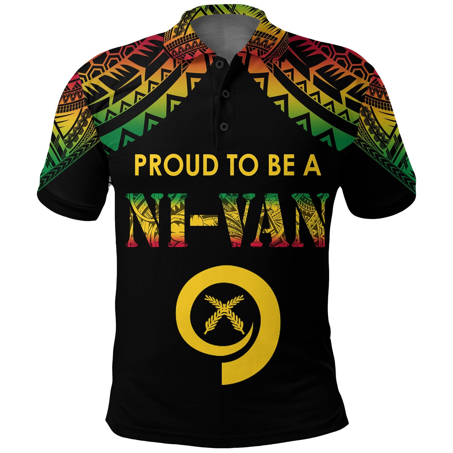 Vanuatu Proud To Be A Ni-Van - Polynesian Pattern Polo Shirt