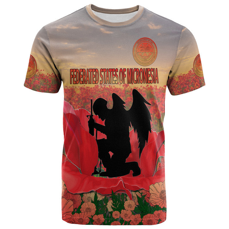 Federated States of Micronesia Veterans Day T Shirt Angel Wing