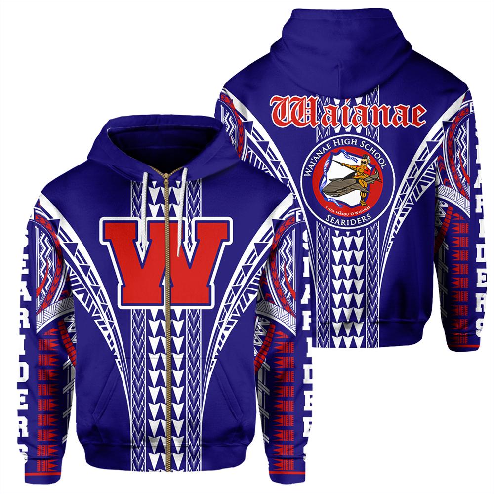Hawaii Hoodie Waianae High Zip Hoodie AH