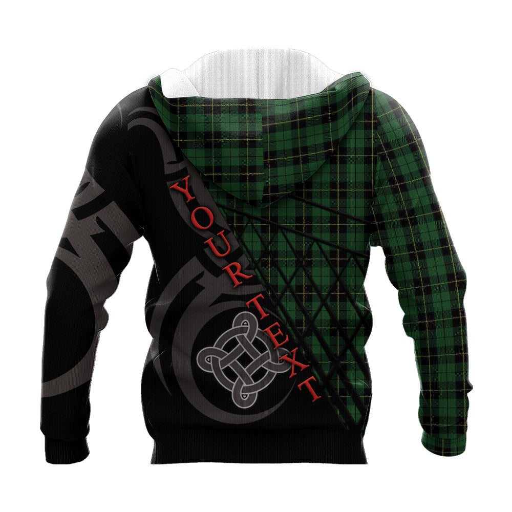 Printivon Wallace Hunting Knitted Hoodie Pattern Celtic Custom Text