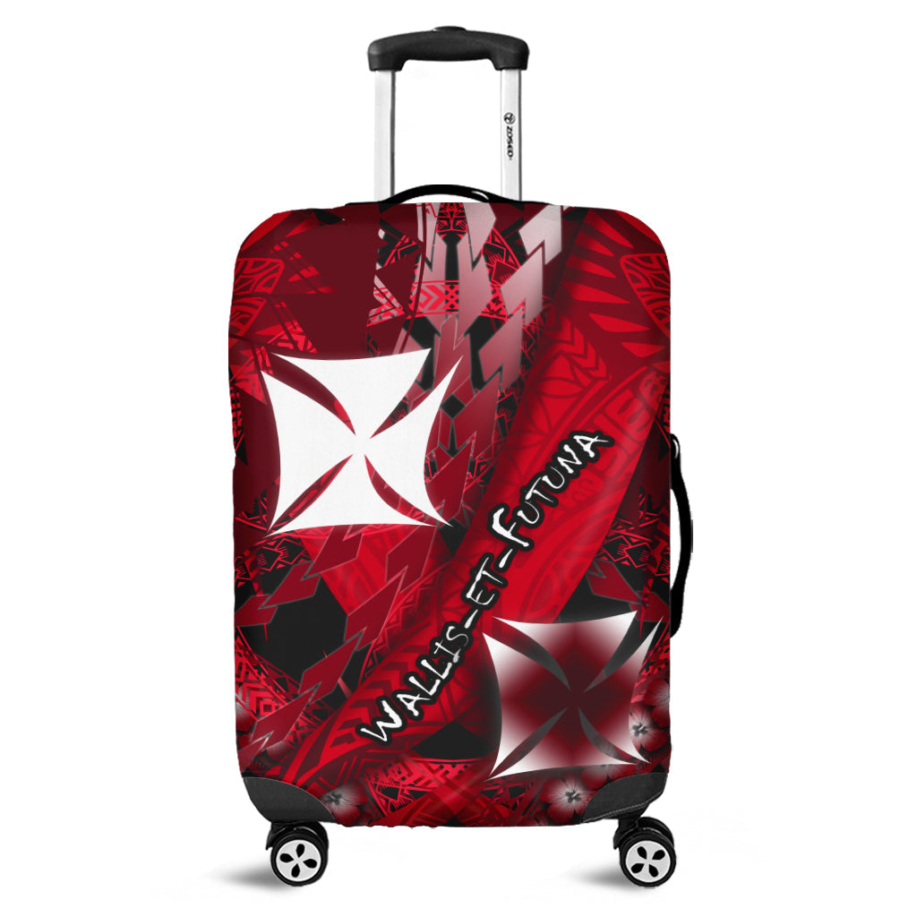 Wallis et Futuna Luggage Cover Artsy Style Black