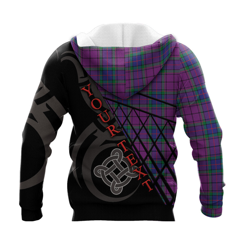 Printivon Wardlaw Modern Knitted Hoodie Pattern Celtic Custom Text
