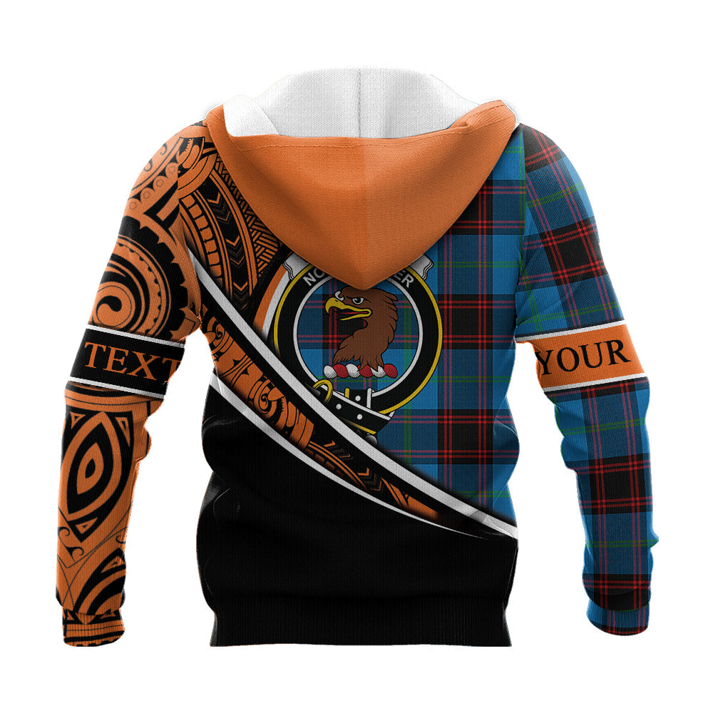Printivon Wedderburn Knitted Hoodie Pattern Polynesian Custom Text