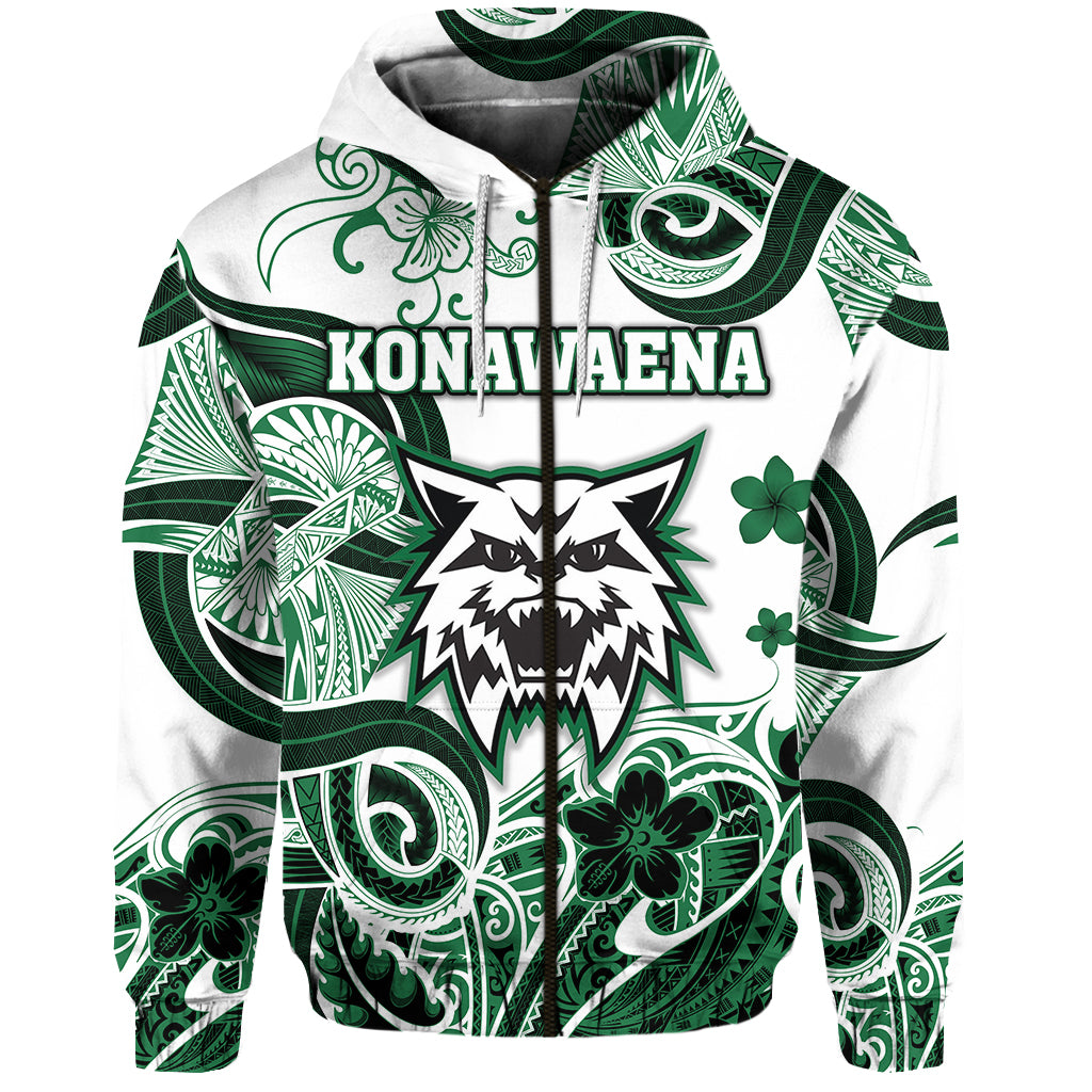 ( Personalised) Hawaii Konawaena Wildcats School Zip Hoodie Unique Style