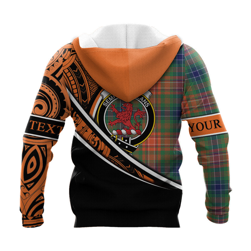 Printivon Wilson Ancient Knitted Hoodie Pattern Polynesian Custom Text