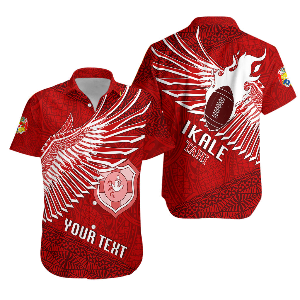 Custom Personalize Tonga Rugby Hawaiian Shirt Ikale Tahi Soaring Wings