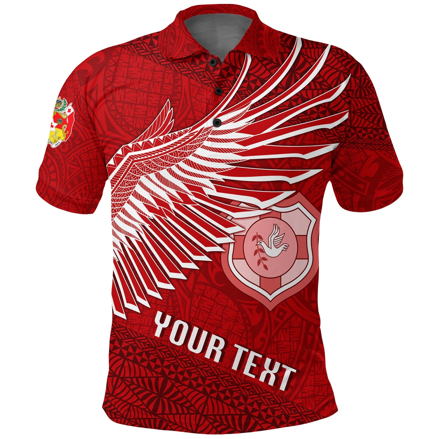 Custom Personalize Tonga Rugby Polo Shirt Ikale Tahi Soaring Wings