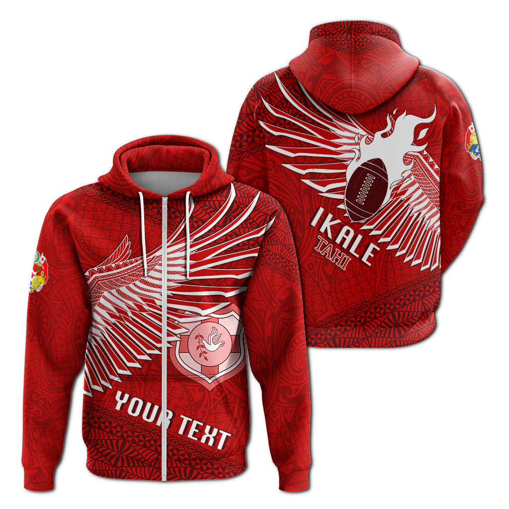 ( Personalize) Tonga Rugby Zip Up Hoodie Ikale Tahi Soaring Wings