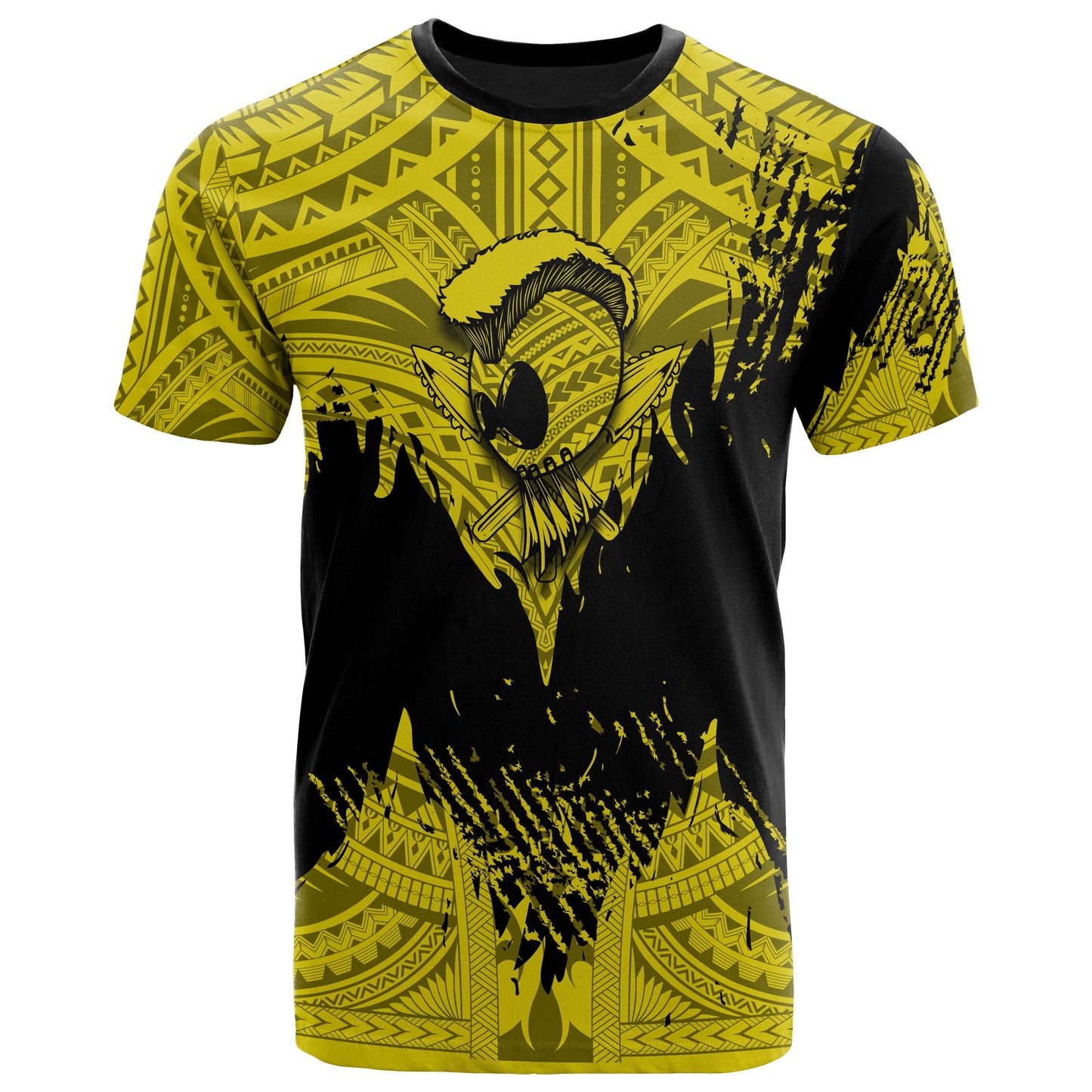 Hawaii Polynesian Warrior Ikaika Unisex T-Shirt - Benjamin Style - Yellow