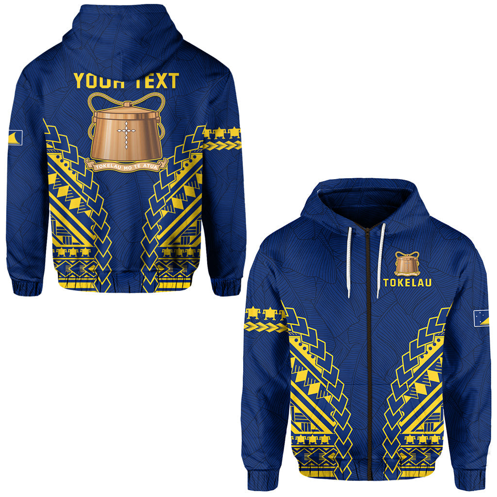 ( Personalised) Tokelau Zip Hoodie Coconut Palm Leaf