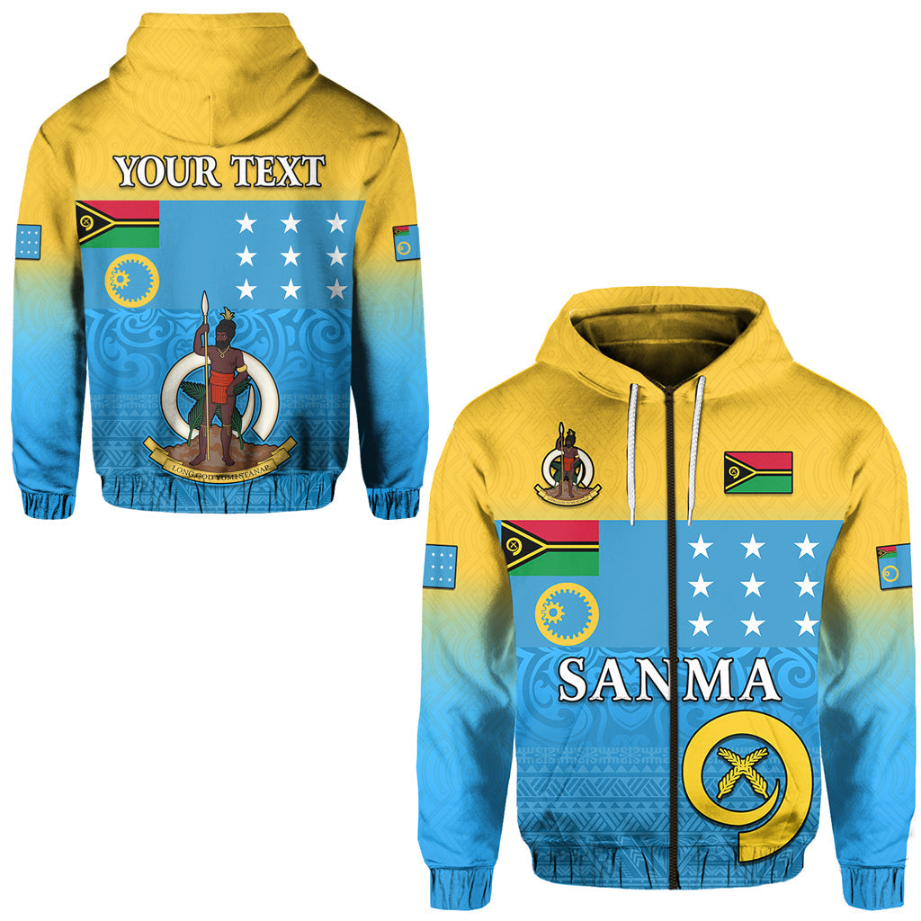 ( Personalised) Sanma Province Zip Hoodie Vanuatu Proud