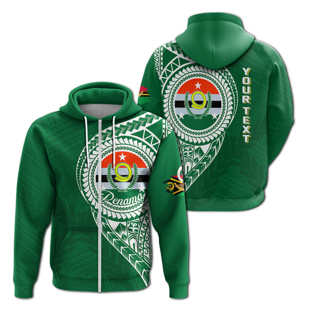 ( Personalised) Vanuatu Penama Province Zip Up Hoodie Penama Emblem