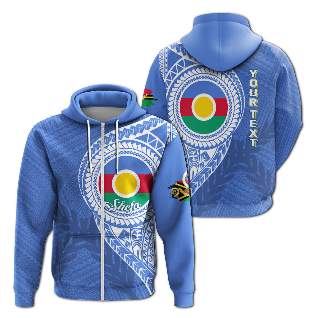 ( Personalised) Vanuatu Shefa Province Zip Up Hoodie Shefa Emblem