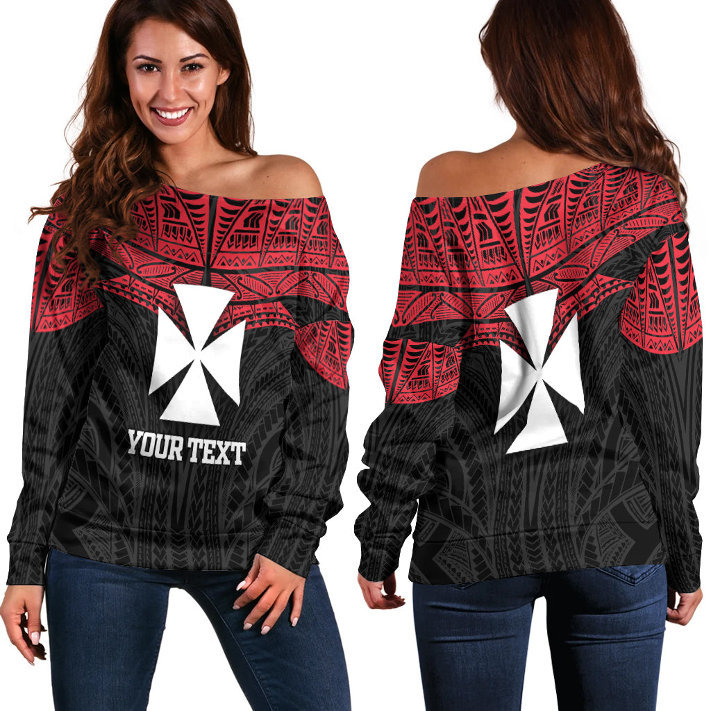 Custom Personalised) Wallis And Futuna Pride Women Off Shoulder Sweater