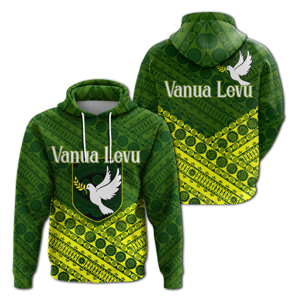 Vanualevu Fiji Hoodie Tapa Pattern
