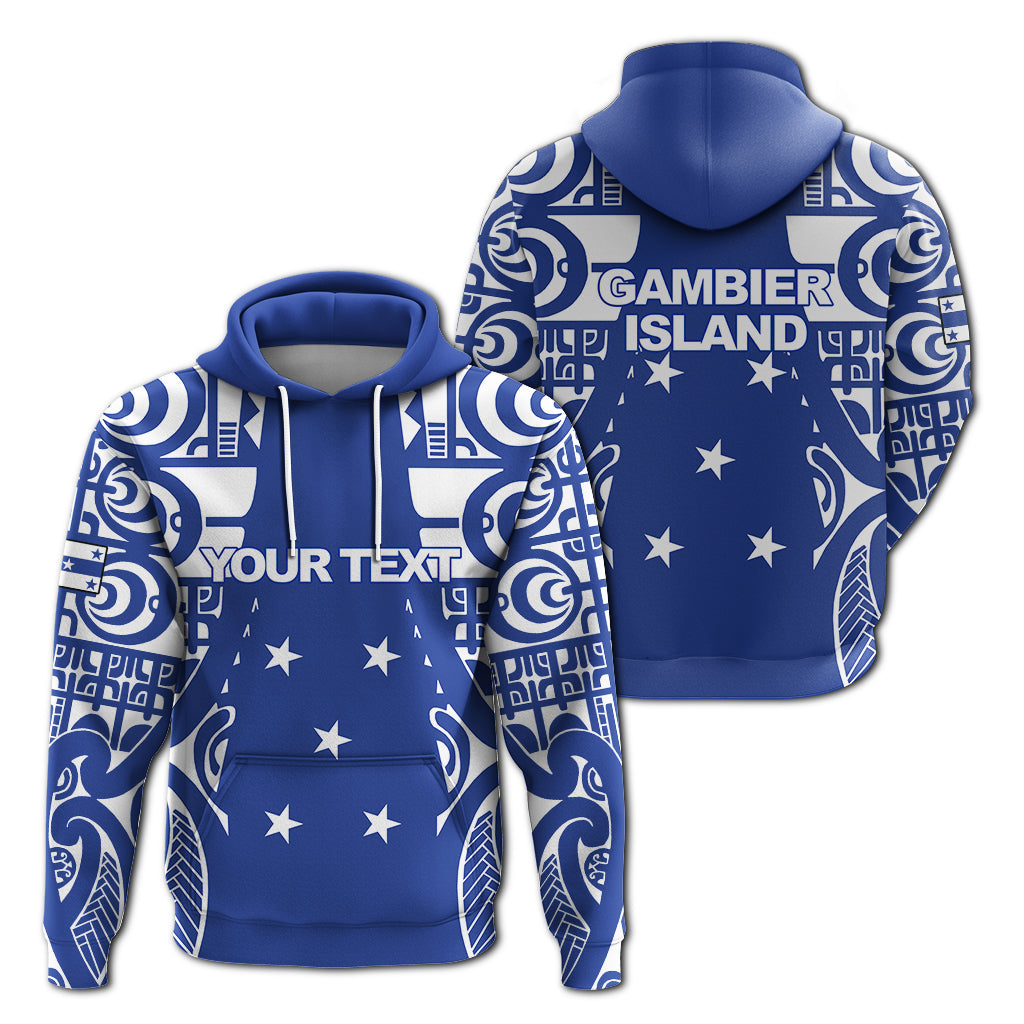 ( Personalised) Gambier Islands Tribal Tattoo Hoodie