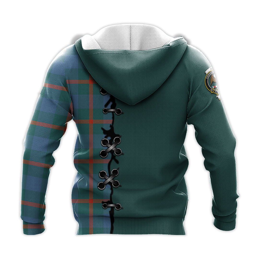 Printivon Agnew Ancient Tartan Hoodie Lion Rampant And Celtic Thistle Style