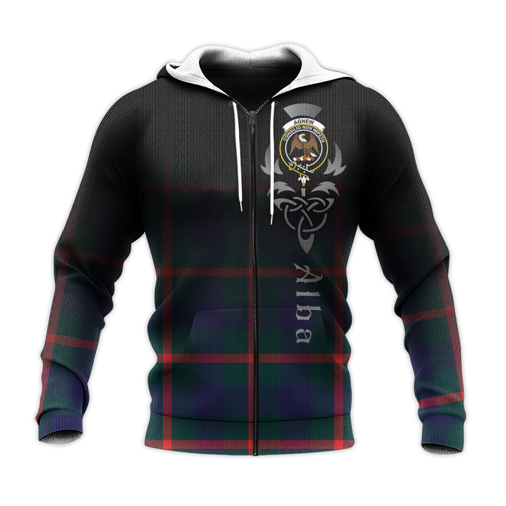 Printivon Agnew Modern Tartan Crest Alba Celtic Hoodie