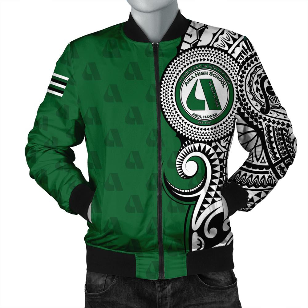 Hawaii Bomber Jacket Aiea High Tribal Kakau Bomber Jacket AH