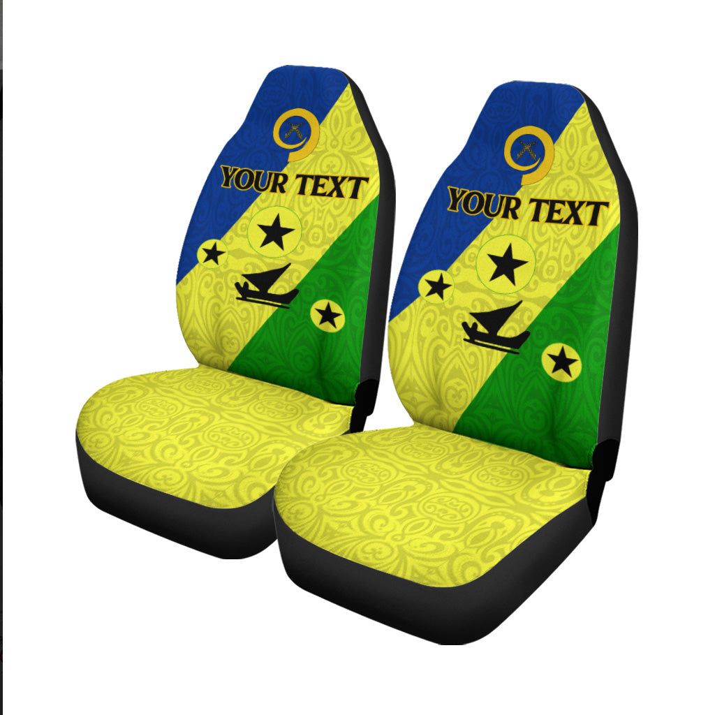 (Custom Personalised) Vanuatu Malampa Province Car Seat Covers Flag Style