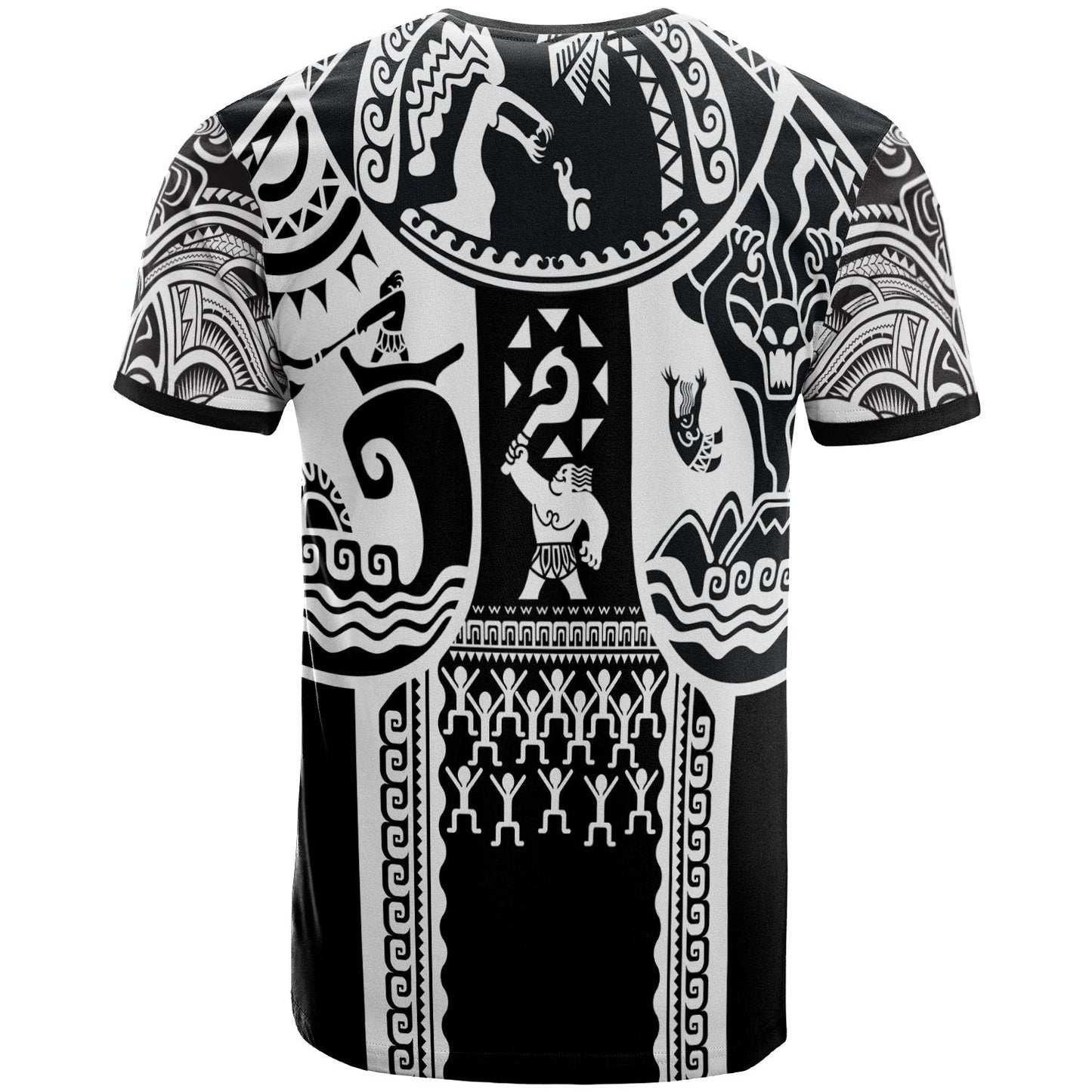 Polynesian T Shirt Polynesian Patterns Maui Tattoo White