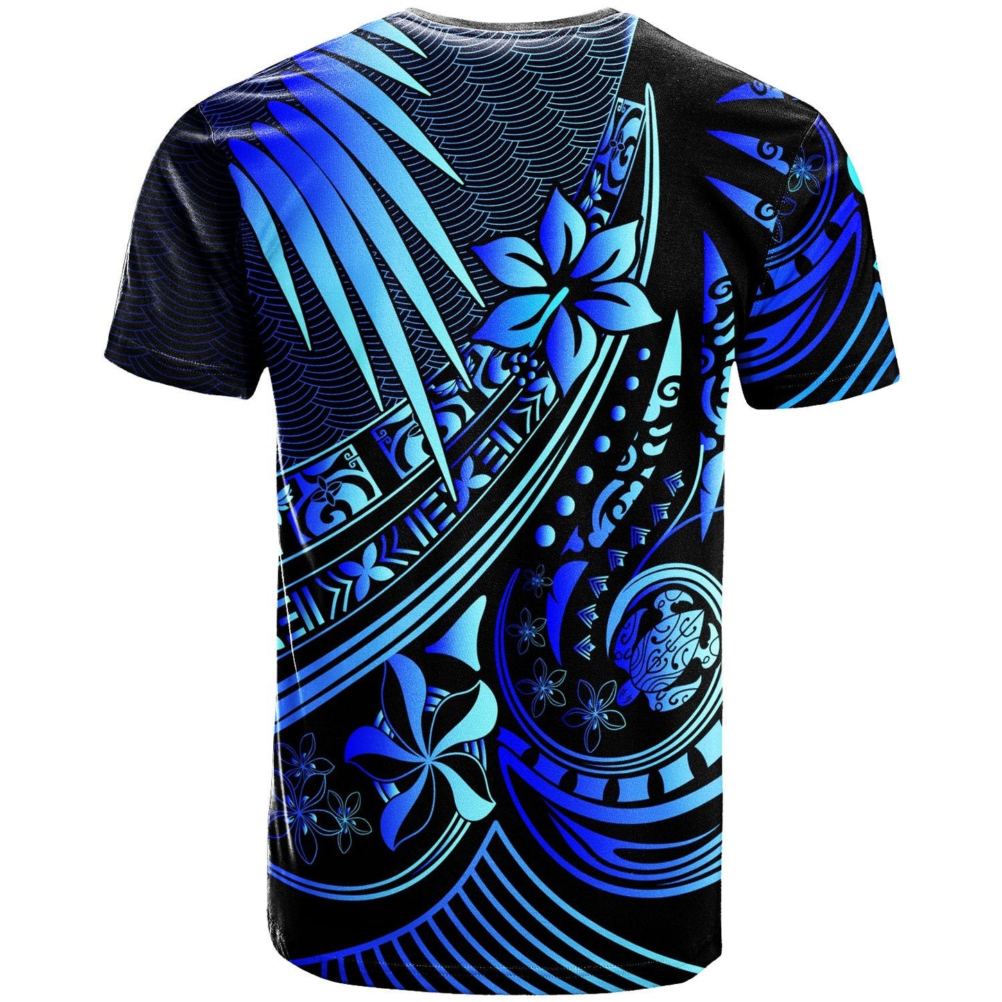 Tahiti T Shirt The Flow Of The Ocean Blue