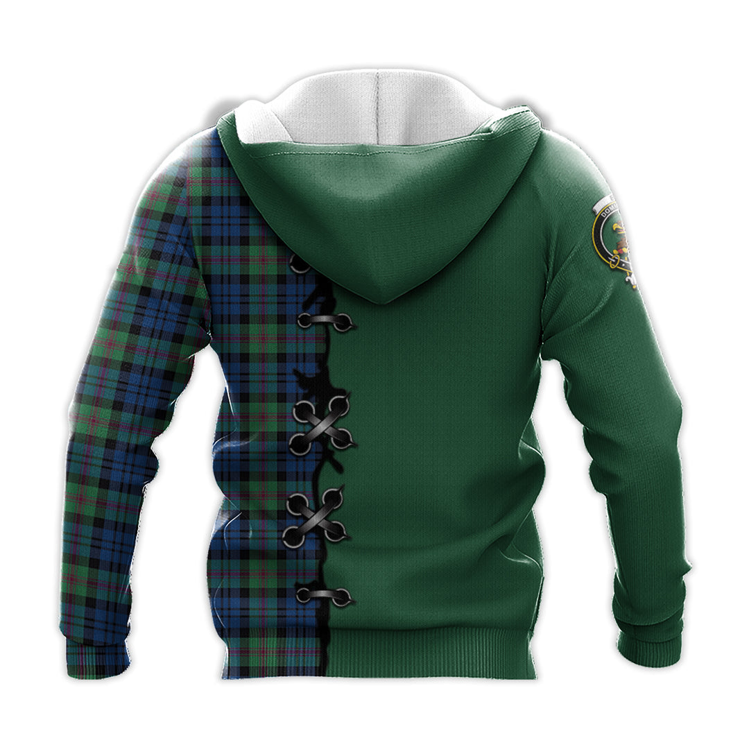 Printivon Baird Ancient Tartan Hoodie Lion Rampant And Celtic Thistle Style