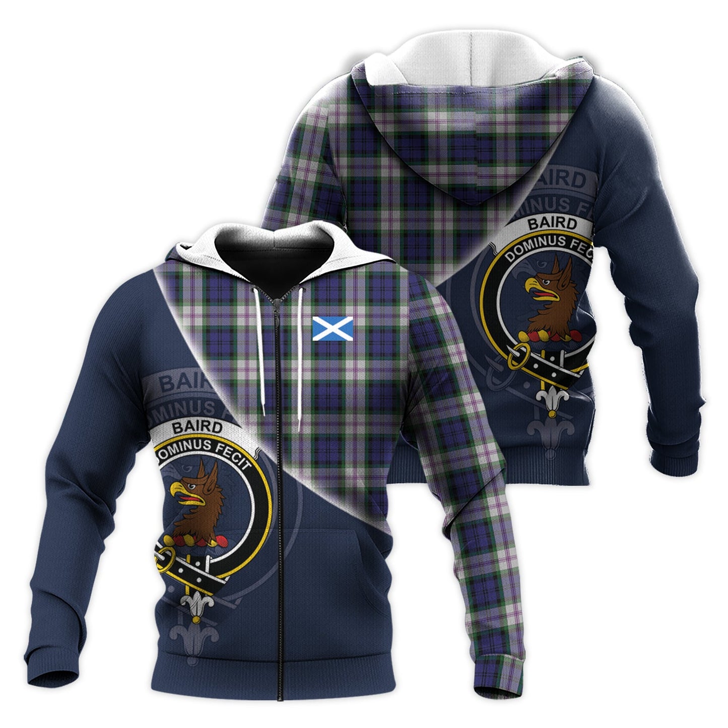 Printivon Baird Dress Tartan Scottish Crest Hoodie