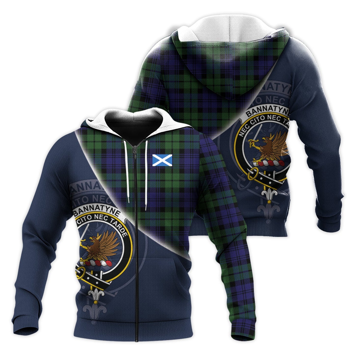 Printivon Bannatyne Tartan Scottish Crest Hoodie
