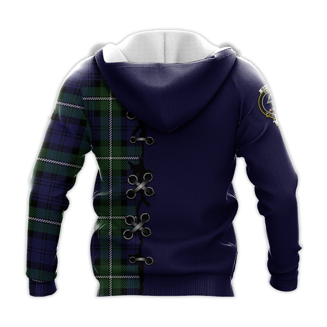 Printivon Bannerman Tartan Hoodie Lion Rampant And Celtic Thistle Style