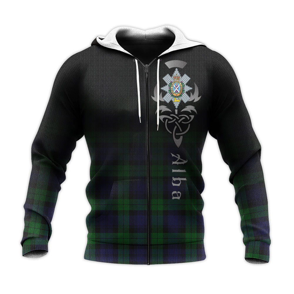 Printivon Black Watch Tartan Crest Alba Celtic Hoodie