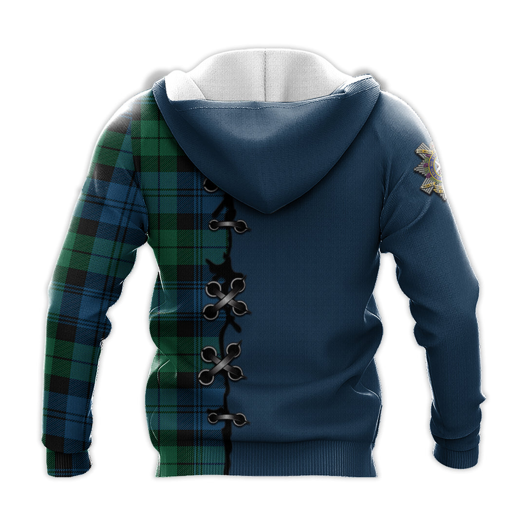Printivon Black Watch Ancient Of Canada Tartan Hoodie Lion Rampant And Celtic Thistle Style