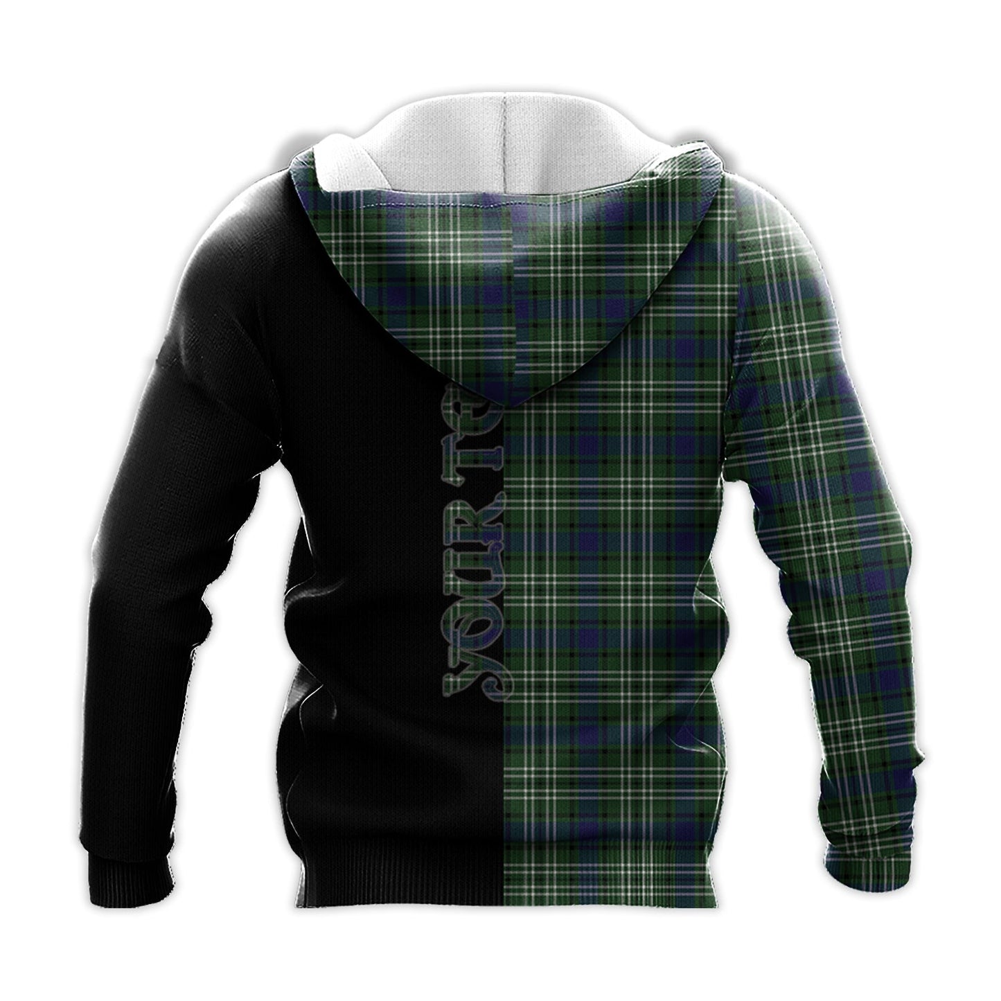 Printivon Blackadder Tartan Personalize Half Hoodie