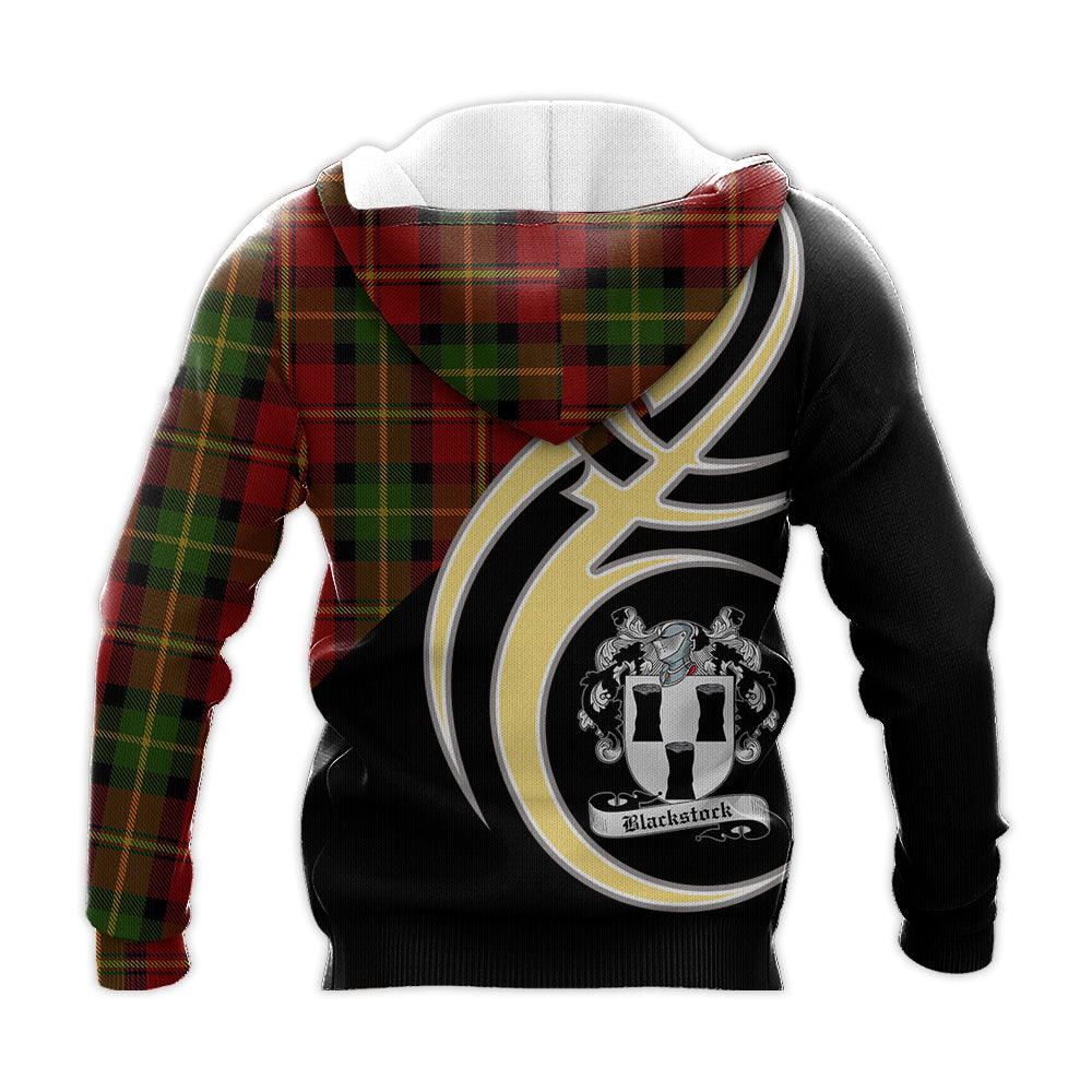 Printivon Blackstock Red Dress Clan Believe In Me Crest Tartan Knitted Hoodie Custom Your Text
