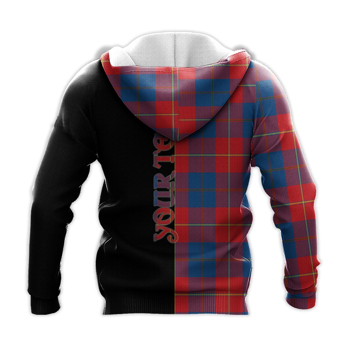 Printivon Blane Tartan Personalize Half Hoodie
