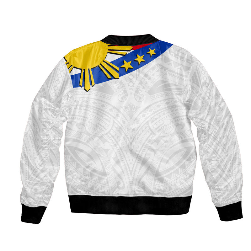 Pilipinas Bomber Jacket Simple Style White