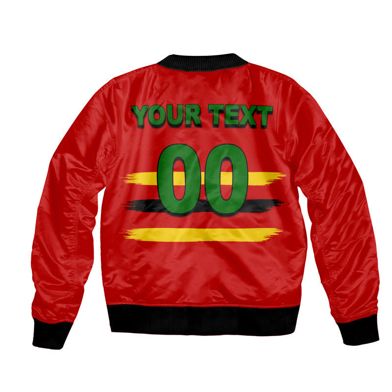 (Custom Personalised And Number) Zimbabwe Cricket Jersey Bomber Jacket