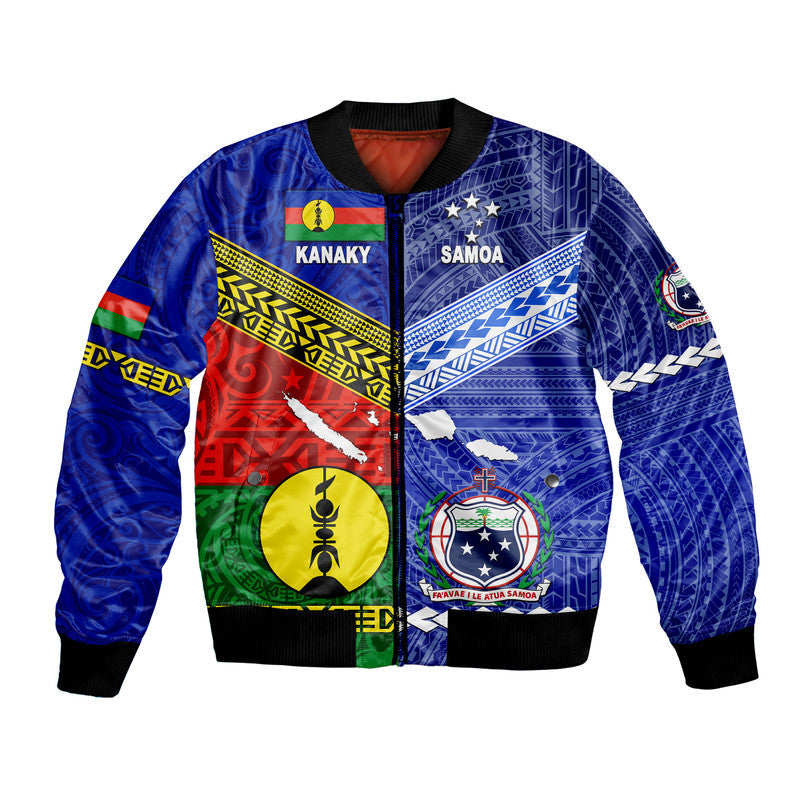 Samoa And Kanaky New Caledonia Bomber Jacket Together