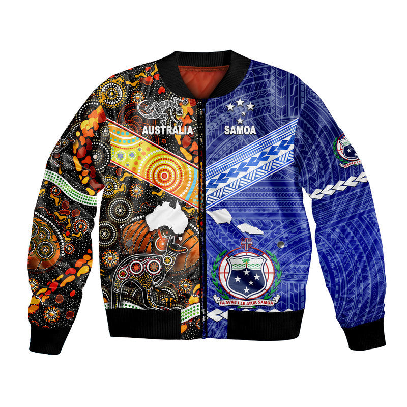 Samoa And Australia Aboriginal Bomber Jacket Together