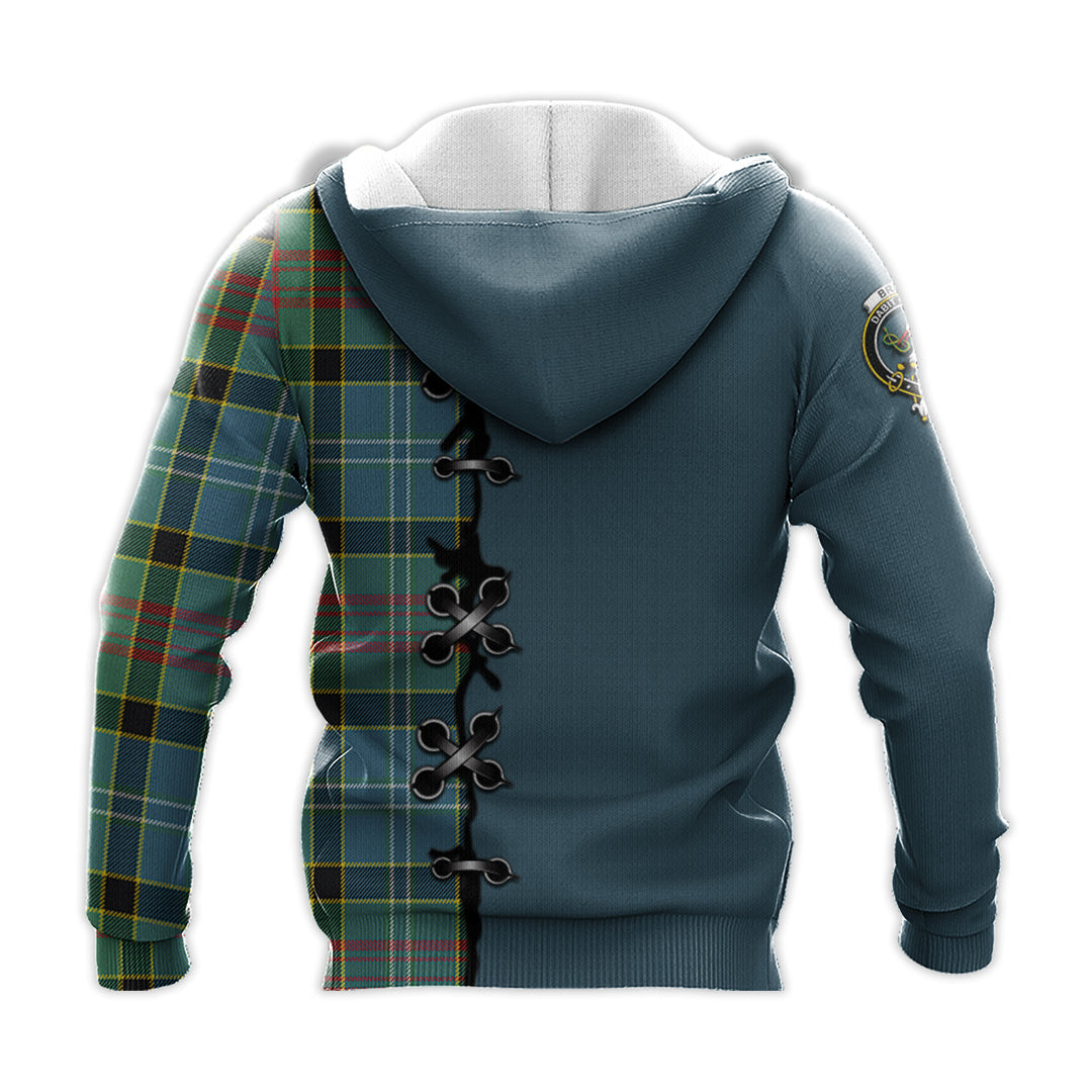 Printivon Brisbane Modern Tartan Hoodie Lion Rampant And Celtic Thistle Style