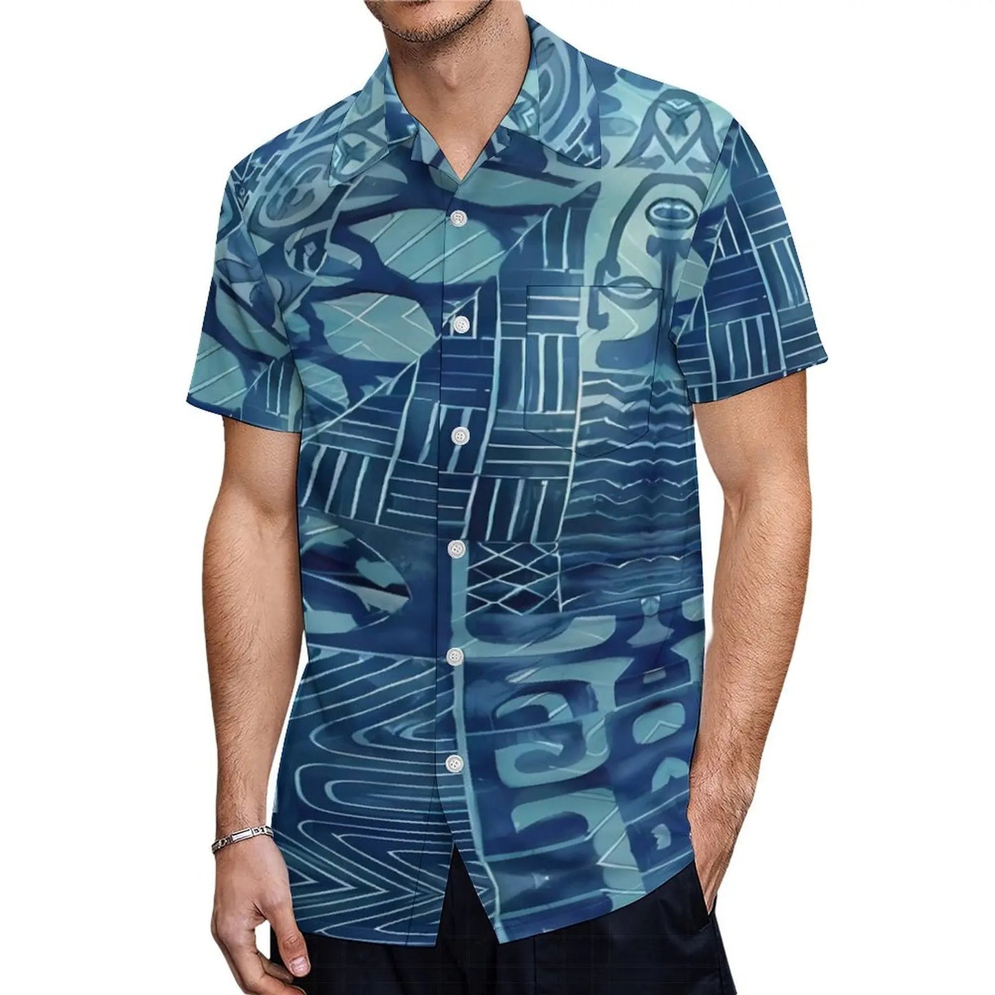 Polynesian Tribal Pattern Couple Clothing Tropical Fishtail Dress And Hawaiian Shirt Matching Outfit For Couple